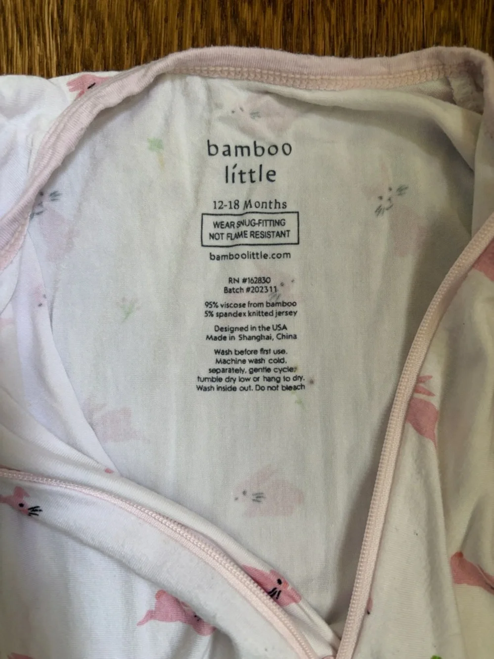 Bamboo Little footed pajamas 12-18mo